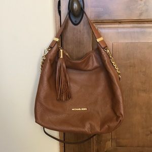 MICHAEL KORS BROWN LEATHER WESTON HOBO